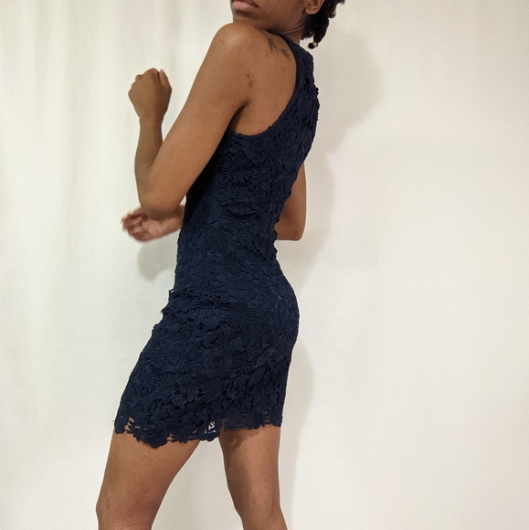 Lulu's Love Poem Blue Guipure Lace Mini Dress - Picture 5 of 12
